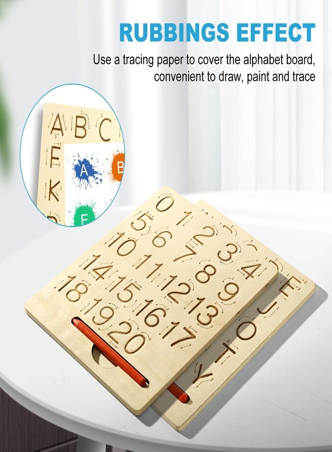 hzsshb Learn to Write - Number & Letter Tracing Boards for Kids Ages 3-8 Wooden Alphabet Learning Montessori 3 Year Old Toddler Writing Tools Beginners - Homeschool Preschool Classroom Must Haves - Image 5
